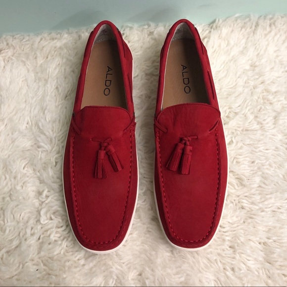 Aldo | Men’s Mordechai Tassel Moccasin | Red | Size 12 - Picture 3 of 5